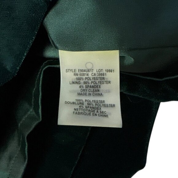 Elie Tahari Jemra Velvet Velour Keyhole Cocktail Evening Dress Green Size US 4 - Picture 9 of 10